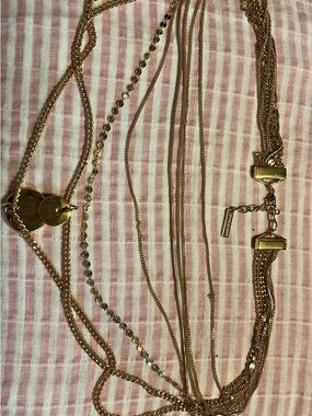 Gold Multi-Strand Women’s Necklace - Layered Chain Fashion Jewelry Vince Canuto